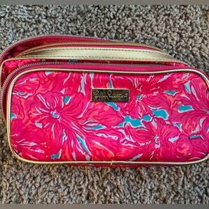 Lilly Pulitzer Pink Floral Travel Case